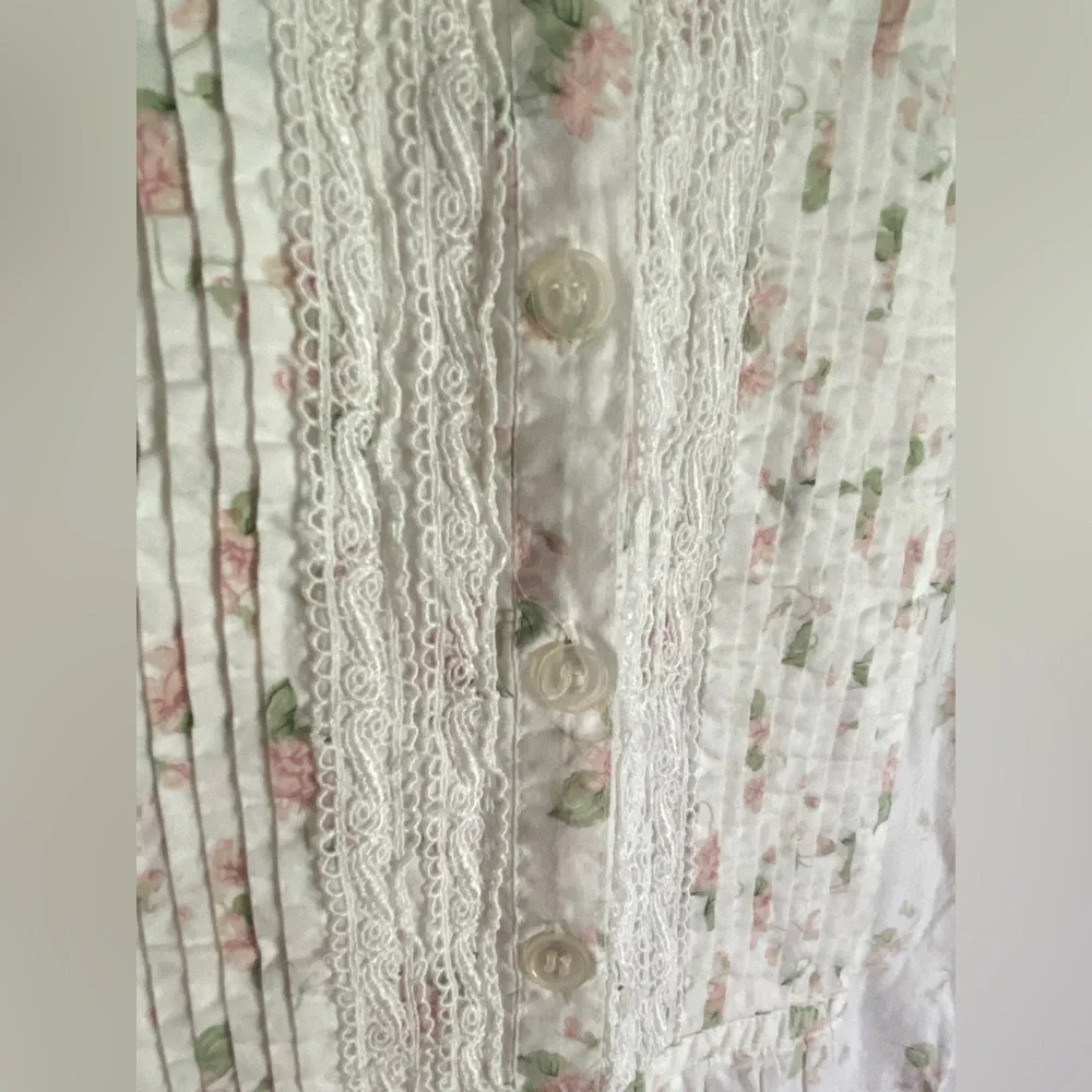 Vtg Victoria's Secret Country Long Nightgown Sz M Floral Cottacecore Prairie